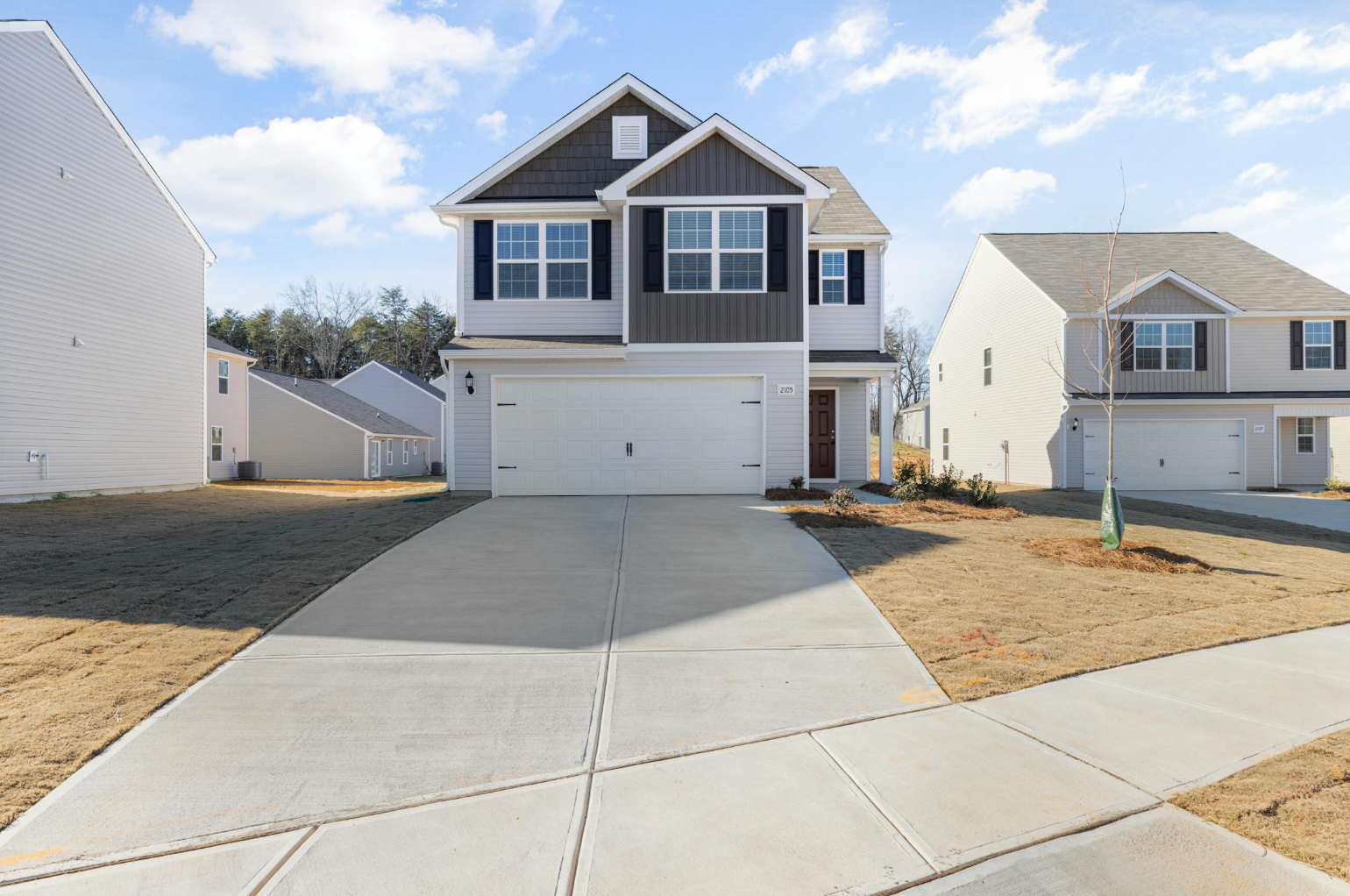 Repaired concrete driveway in Renton WA